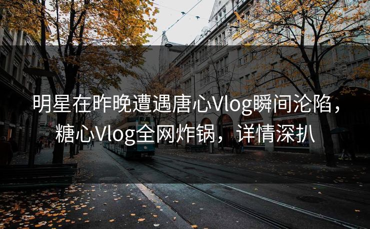 明星在昨晚遭遇唐心Vlog瞬间沦陷，糖心Vlog全网炸锅，详情深扒